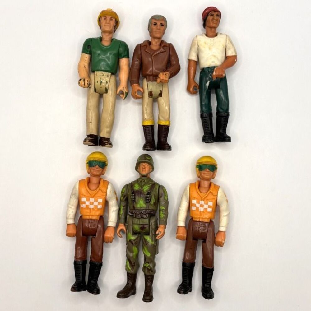 Vintage 1975 Fisher Price Adventure People Lot of 5 Figures & 1982 Army Figure